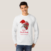 Mannen Kerstmis Shirt MerryCock-A-Doodle (Voorkant volledig)