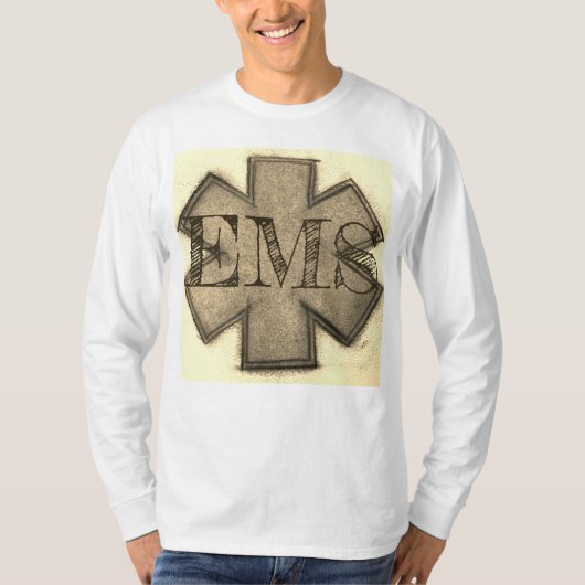 Mannen Khaki EMT T-shirt (Voorkant)