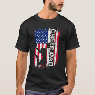 Mannen Kheer Papa -Amerikaanse vlag Cheerl T-shirt