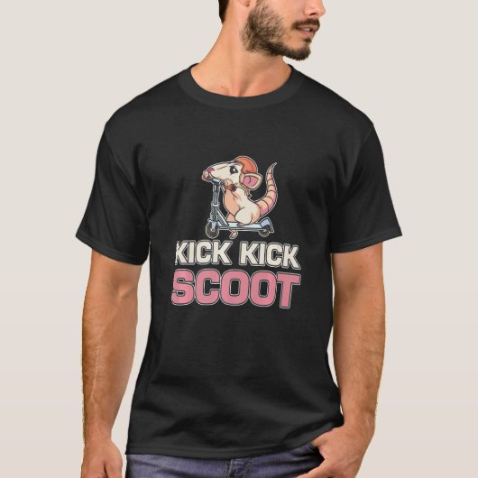Mannen Kick Scoot Scooter Tricks Stunts Riding T-shirt (Voorkant)