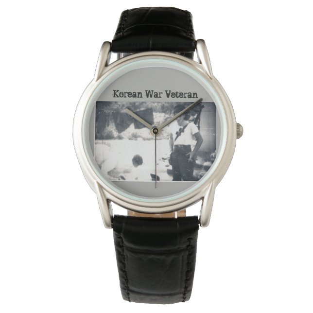 Mannen kijken Koreaanse Oorlog Veteraan Horloge (Voorkant)