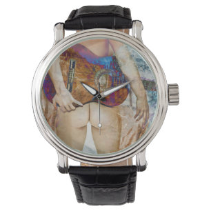 Mannen kijken met meisje horloge
