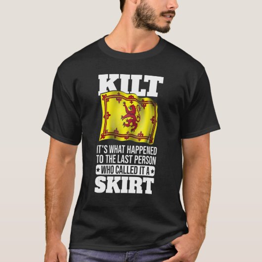 Mannen kilt het is wat er gebeurde met de persoon t-shirt (Voorkant)