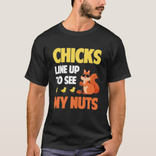 Mannen kippenkuiks gaan naar mijn noppen. t-shirt