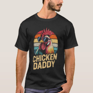 Mannen Kippenvader Vintage Haan Pluimveehouder O T-shirt