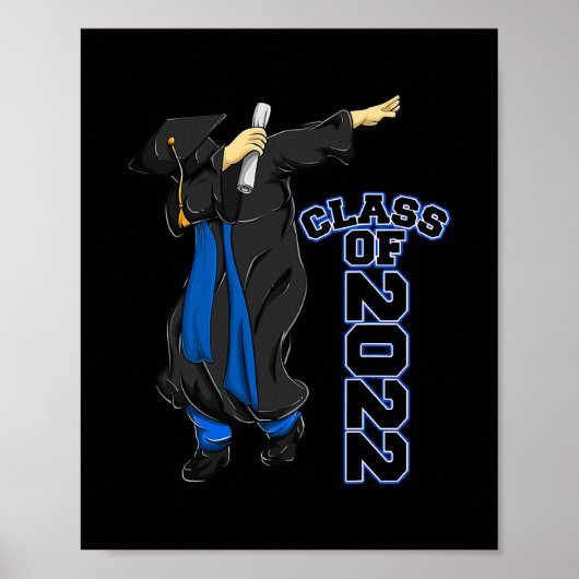 Mannen klasse van 2022: Dabbing Senior Afstuderen Poster (Voorkant)