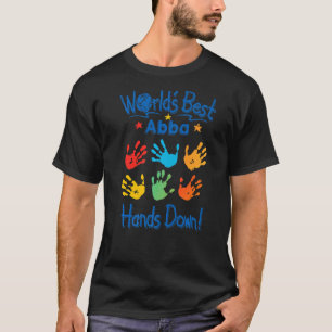 Mannen kleurrijke kleine handjes Worldu2019s Best  T-shirt