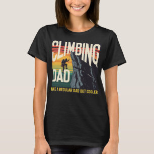 Mannen Klimmen Rotsen Vader Bergbeklimmer Wandelto T-shirt