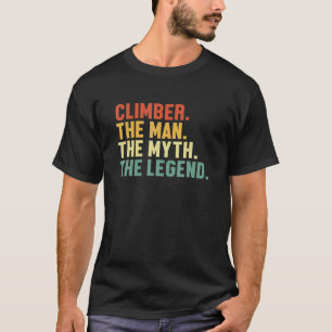 Mannen klimmer Man Myth Legend Bouldering Indoor S T-shirt