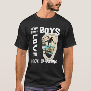 Mannen  klimming Carabiner Geweldige booys Love T-shirt