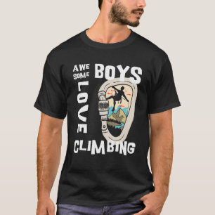 Mannen  klimming Carabiner Geweldige booys Love T-shirt
