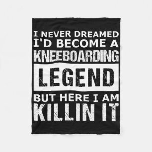 Mannen Kneeboarding Grappig Fleece Deken