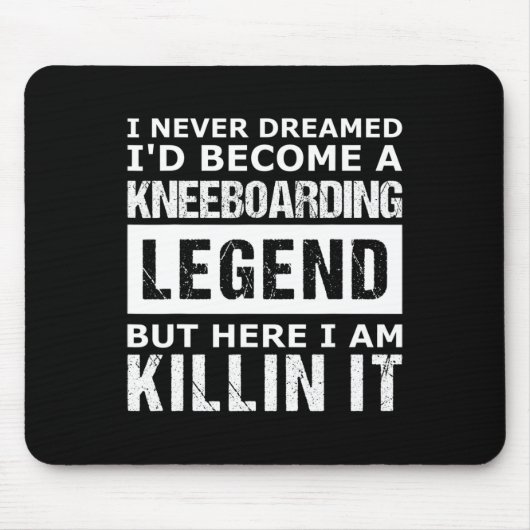 Mannen Kneeboarding Grappig Muismat (Voorkant)