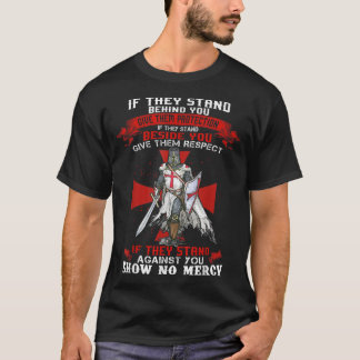 Mannen Knight Templar Christelijke aankomende God T-shirt
