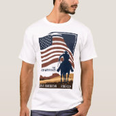 mannen-knop omhoog westerne shirten westerne knop t-shirt (Voorkant)