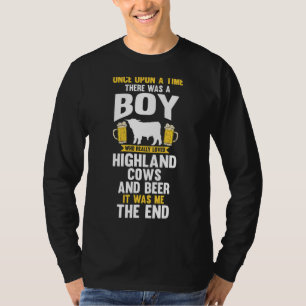 Mannen Koeien voor bier en hoogland T-shirt