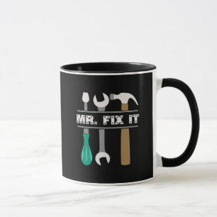 Mannen koffie Mok de heer Fix IT Tools
