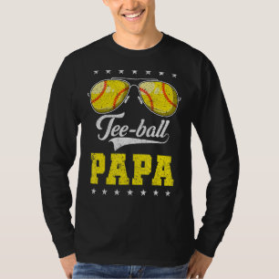 Mannen kogelpan, opa van softbal t-shirt