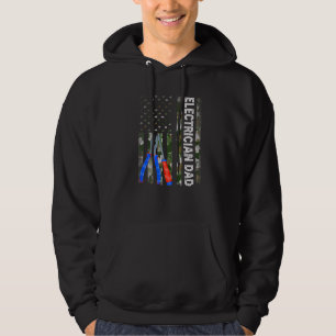 Mannen Kol-Amerikaanse Vlag Camouflage-elektricien Hoodie