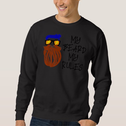 Mannen kool statement beard growth mustache Mascul Trui (Voorkant)