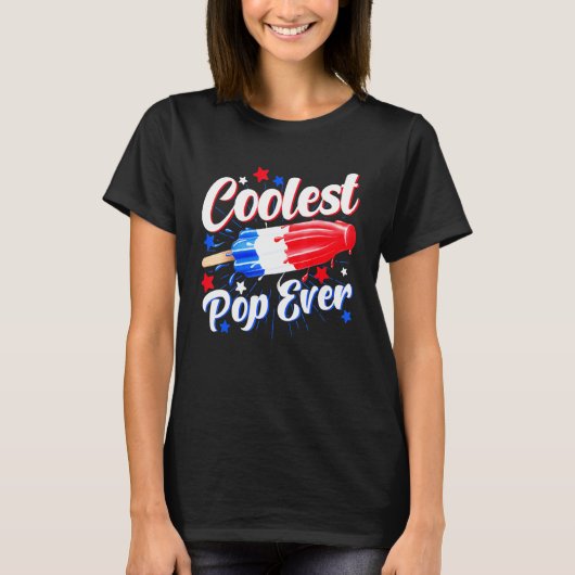 Mannen koudste Pop in de Popsicle Retro Bomb 4th o T-shirt (Voorkant)