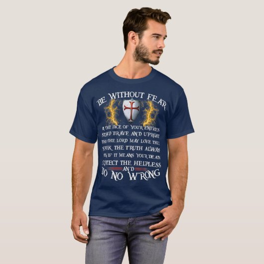 Mannen Kruisvaarder Ridders Tempeliers Code T-shir T-shirt (Voorkant volledig)