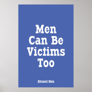 Mannen kunnen ook slachtoffer worden poster