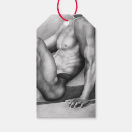 Mannen Kunsthoutskool Teken Nude-Mannelijke Model Cadeaulabel