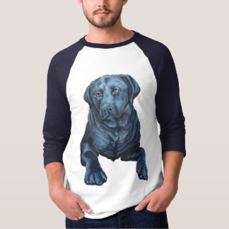Mannen Labrador Shirten Blue Dog Art Baseball Jers T-shirt