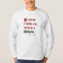 Mannen lang Sleeve "Dinking Quote" T-Shirt