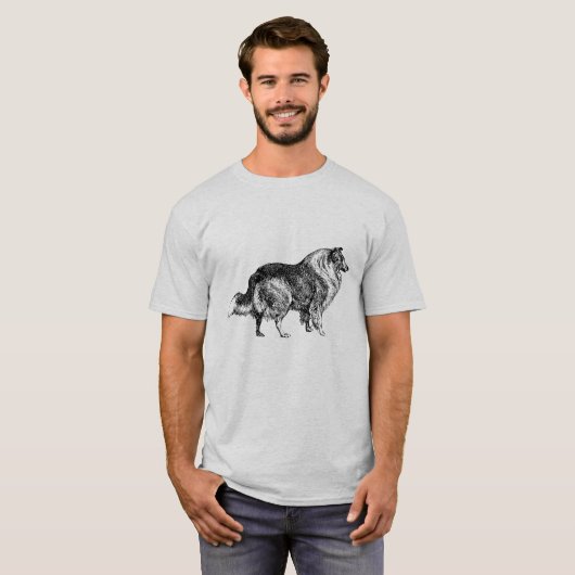 Mannen Lassie Collie Dog T-shirt (Voorkant volledig)
