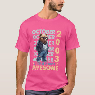 Mannen Legend Oktober 2003 21ste Verjaardag Cool B T-shirt