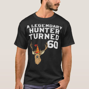 Mannen Legendary Hunter veranderde 60 kool 60e ver T-shirt