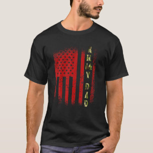 Mannen Leger Vader Vlag VS Vlag Amerikaanse milita T-shirt