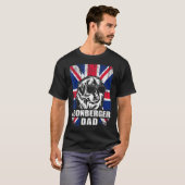 Mannen Leonberger Papa Cool UK Flag  Retro T-shirt (Voorkant volledig)