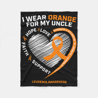 Mannen Leukemia Awareness Cadeaus Oom Vrouwen Kind Fleece Deken