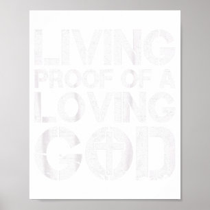 Mannen levend bewijs van een liefhebbende God Jezu Poster