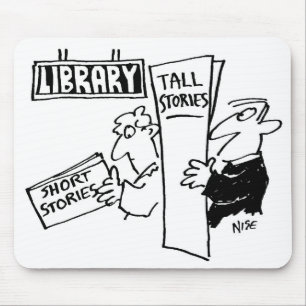 Mannen lezen boeken in een bibliotheek muismat