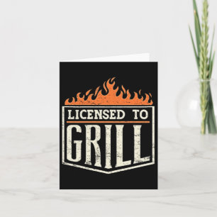 Mannen licentie voor Grill' Pocket Patch Logo BBQ Kaart
