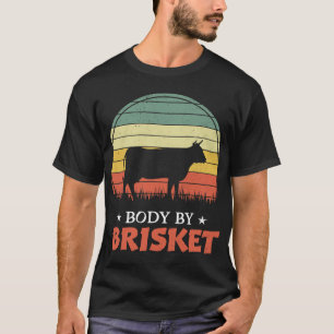 mannen lichaam door brisket bbq achtertuin grill c t-shirt