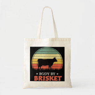 mannen lichaam door brisket bbq achtertuin grill c tote bag