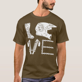 Mannen LIEFDE Dirt Bike Helm Motorcross Vader T-shirt