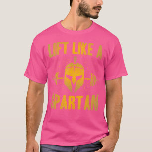 Mannen lift als een Spartaanse Shirt Weight Liftin