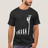 Mannen Lineman Evolution Funny Electric Cable Man  T-shirt (Voorkant)