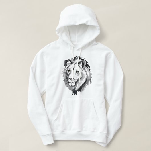 Mannen Lion Hoodie (Design voorkant)