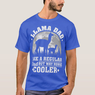 Mannen Llama vader als een gewone vader Funny Llam T-shirt