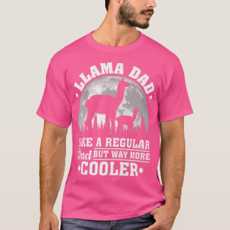 Mannen Llama vader als een gewone vader Funny Llam T-shirt