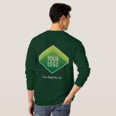 Mannen Long Sleeve Shirt Company Logo Branded (Achterkant volledig)