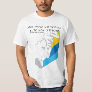 Mannen lopen, inspirerend poster t-shirt