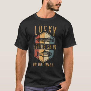 Mannen Lucky Fishing Niet Wassen Vaderdag Vis T-shirt